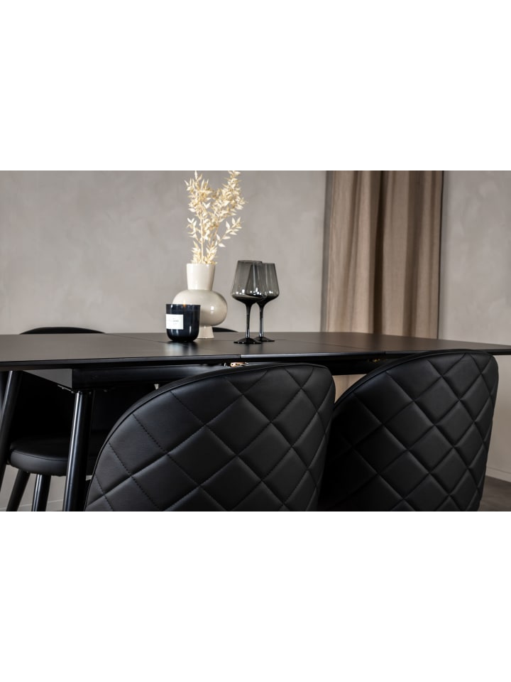 ebuy24 Essgruppe Silar 8 (5-teilig) Schwarz 90 x 120 cm günstig kaufen onesize