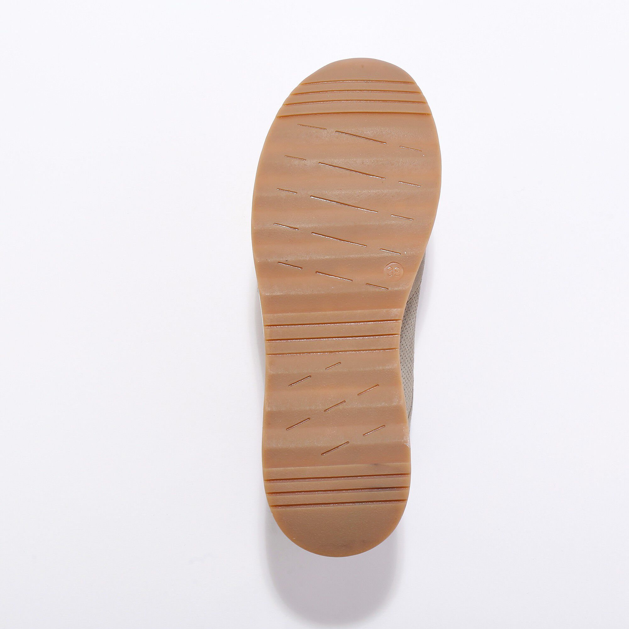 Baskets zippées en cuir souple à semelle bimatière