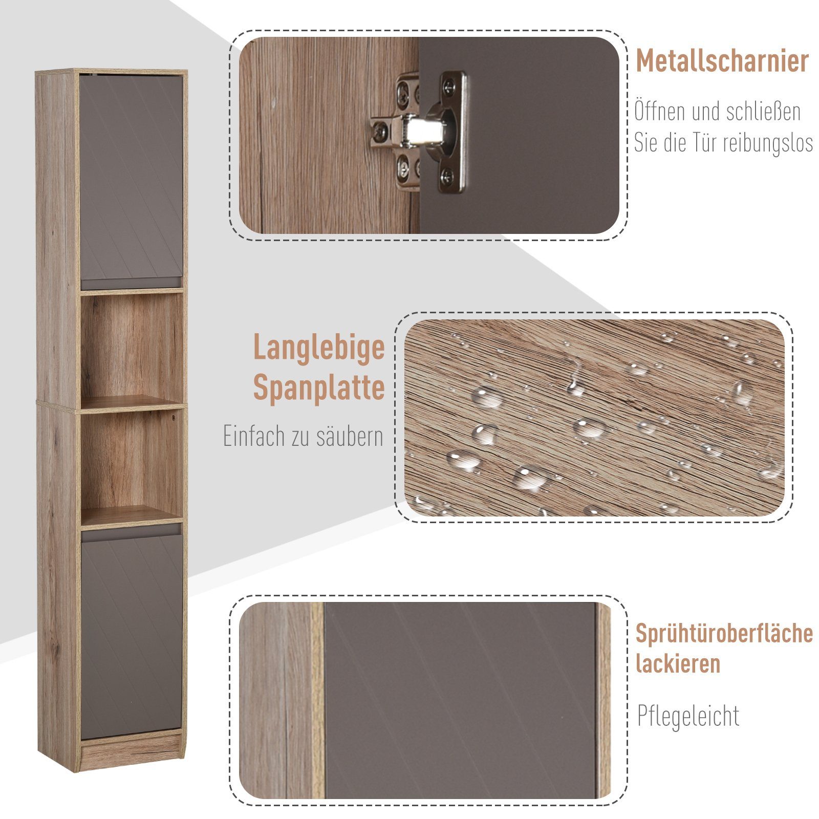HOMCOM Badkommode Badezimmerschrank im modernen Design