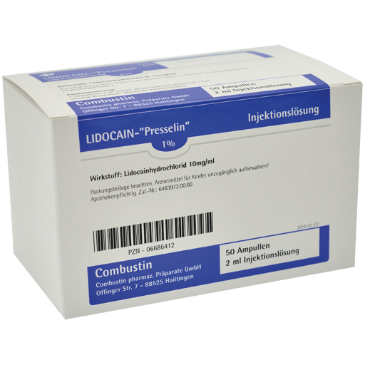 LIDOCAIN Presselin 1% Injektionslösung Ampullen  50X2 ml  Injektionslösung