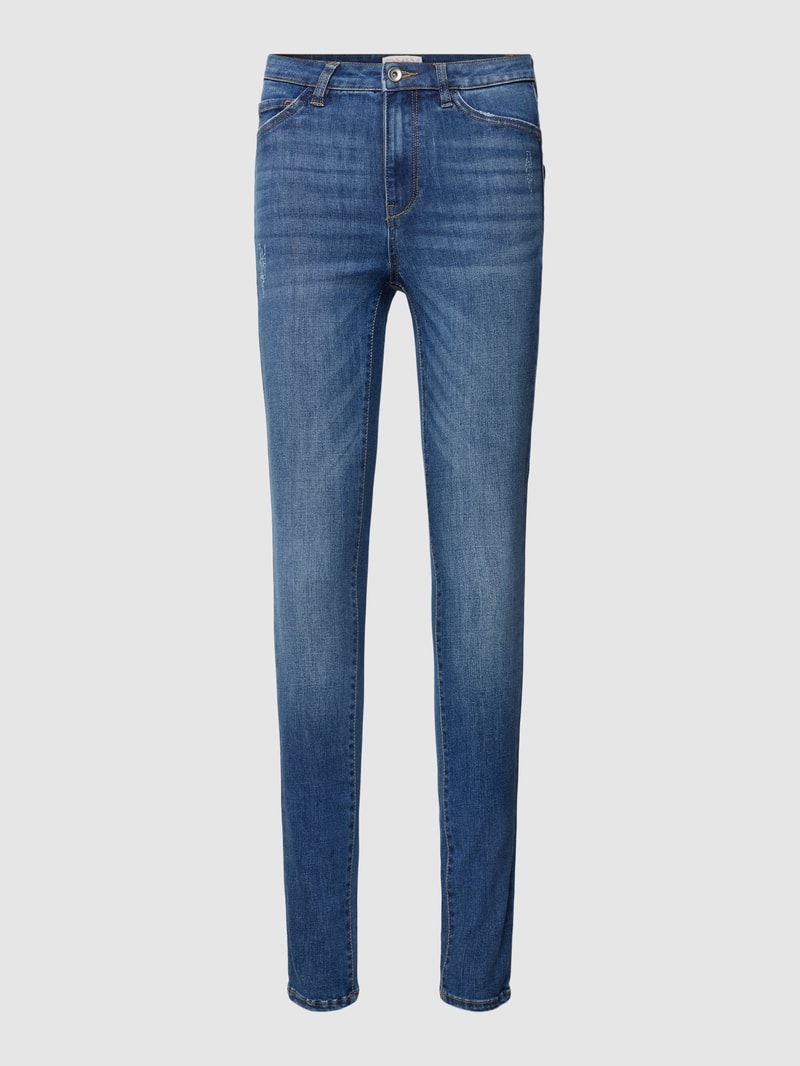 Skinny Fit Jeans mit Eingrifftaschen Modell 'ROSE' in jeans