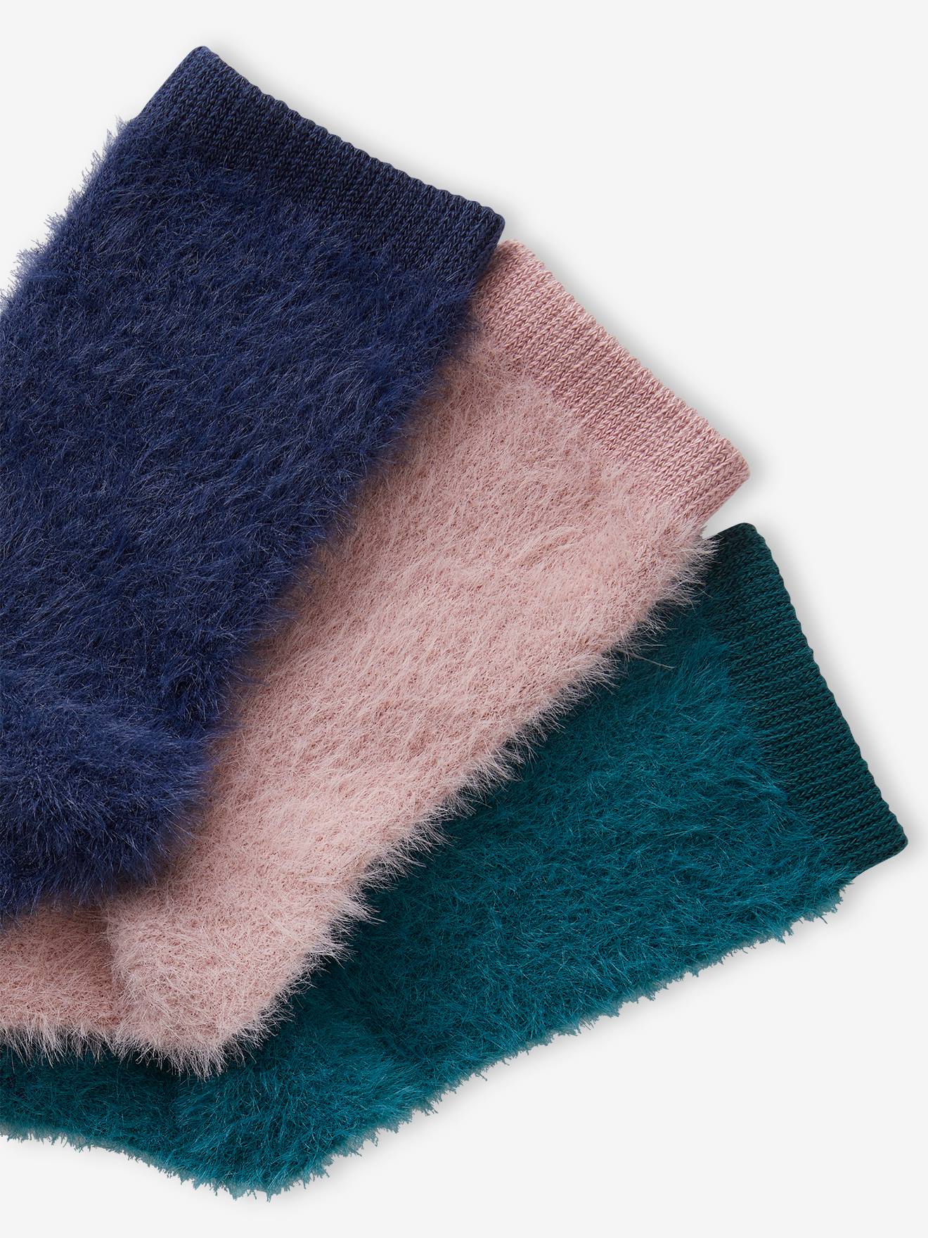 Lot de 3 paires de chaussettes fille en maille 