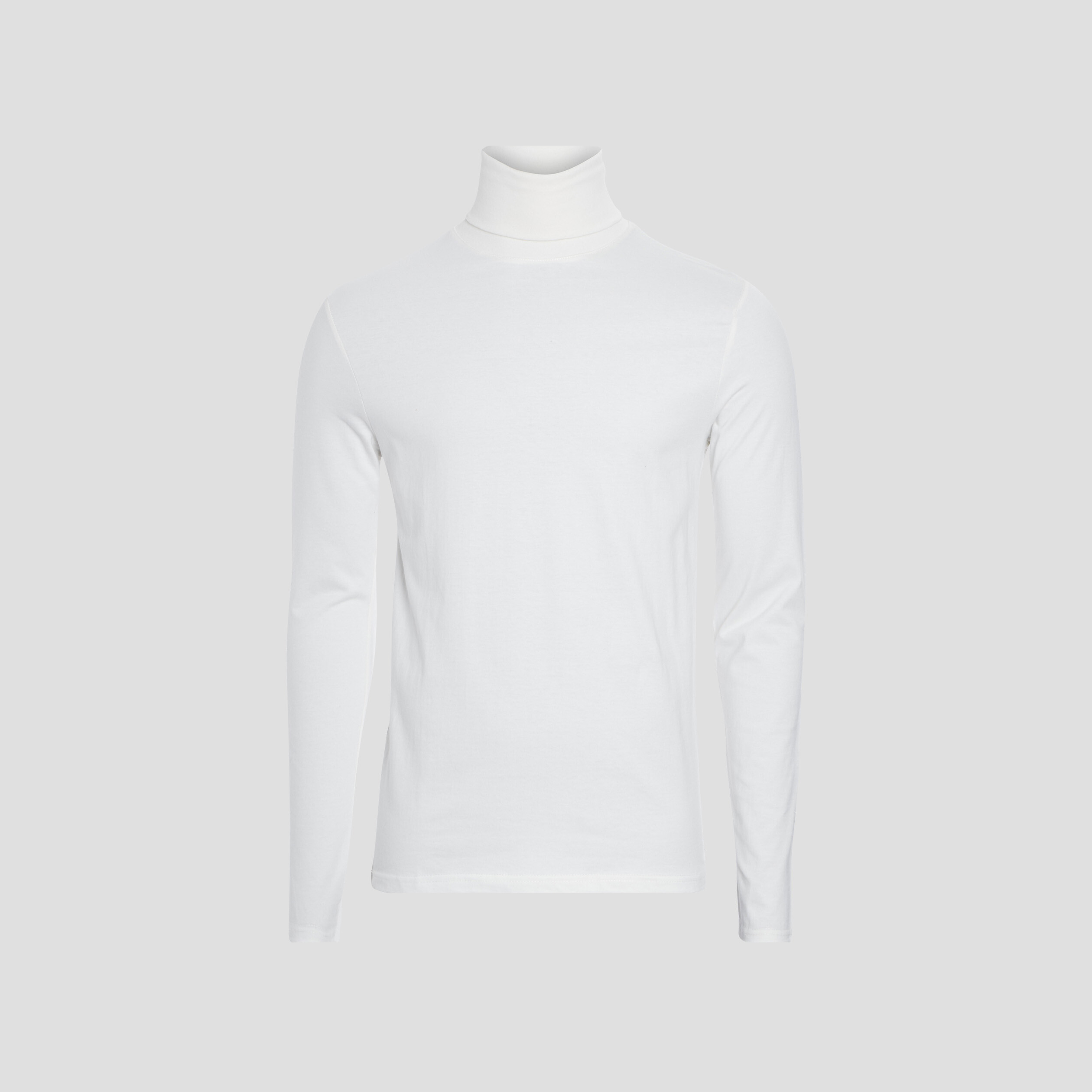 T-shirt col roulé manches longues ivoire homme | La Halle