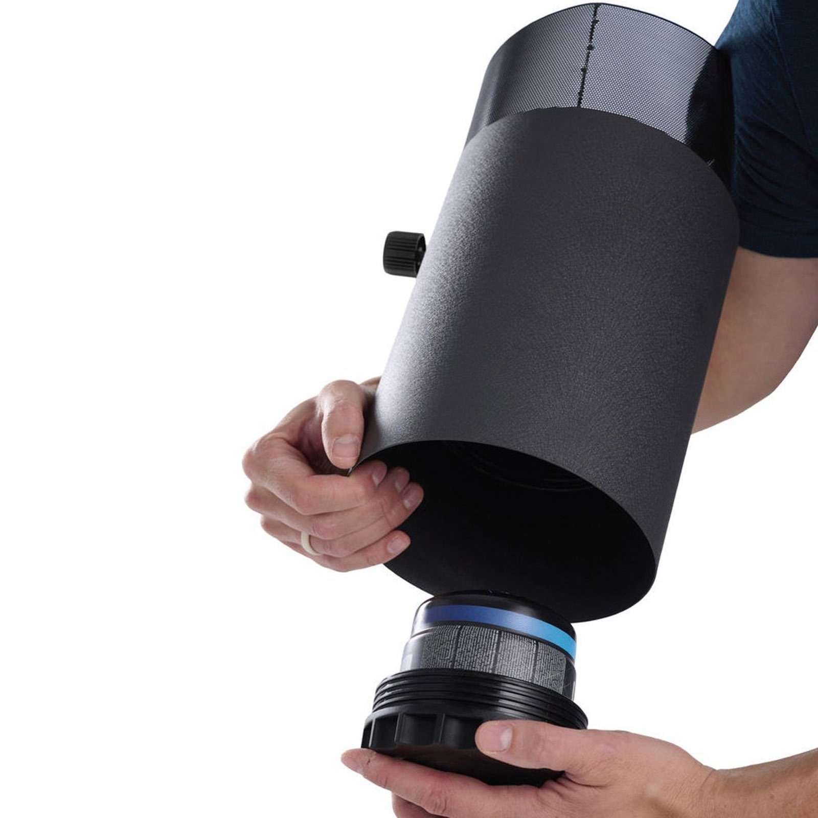 VOSSBACH Feuerstelle Deko Gaslaterne Gaslampe Gasleuchte Camping Balkon Gas Laterne, Outdoor Schwarz Ø 16 x 31cm