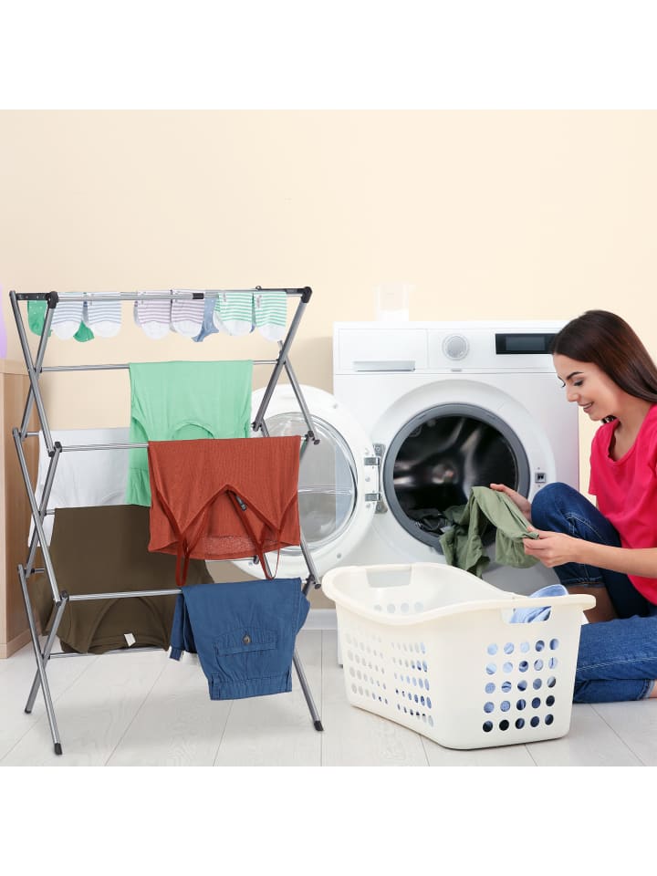 relaxdays Wäscheständer in Weiß günstig kaufen onesize
