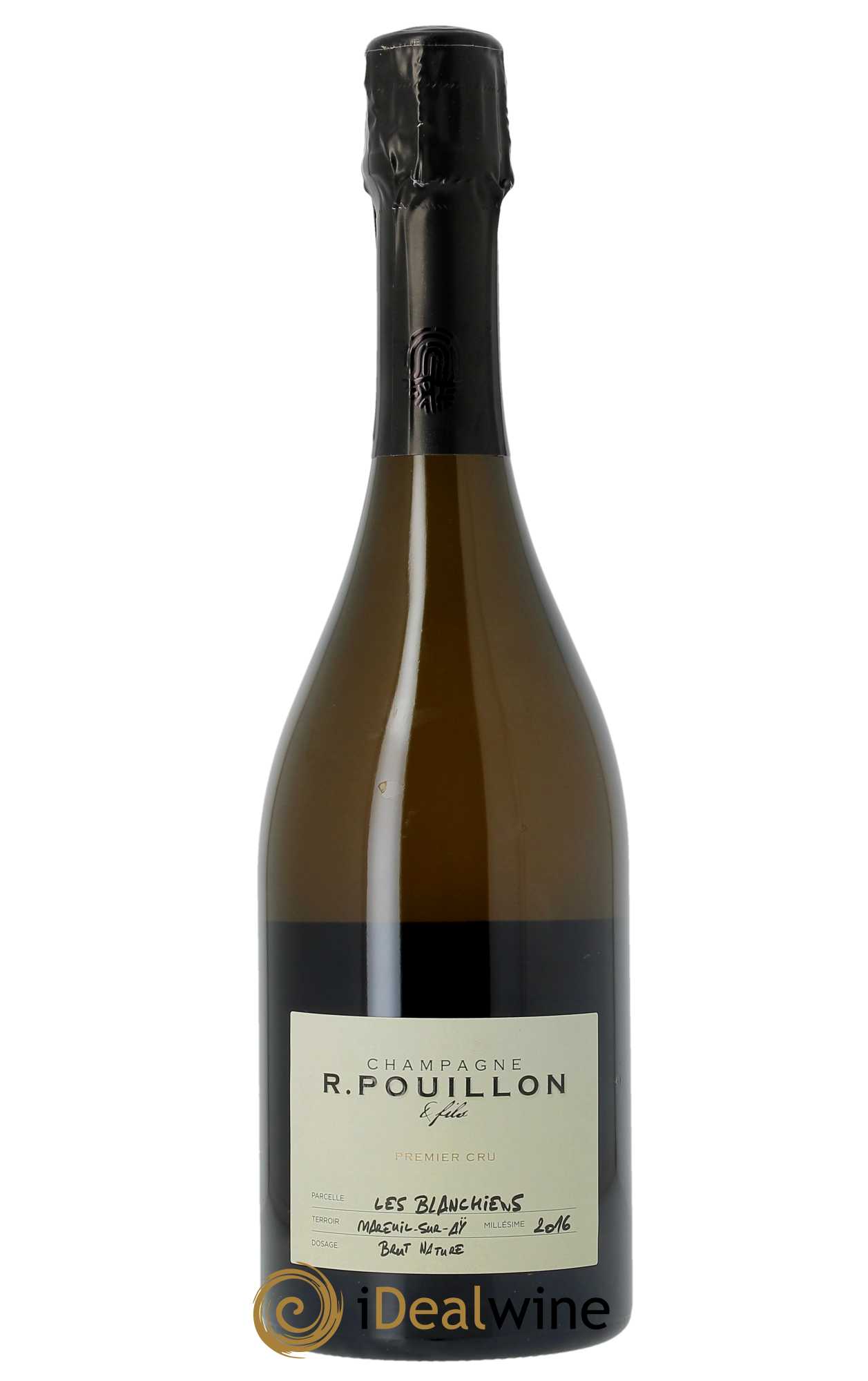 Premier Cru Les Blanchiens Brut Nature R. Pouillon & fils  2016 - Lot de 1 Bouteille