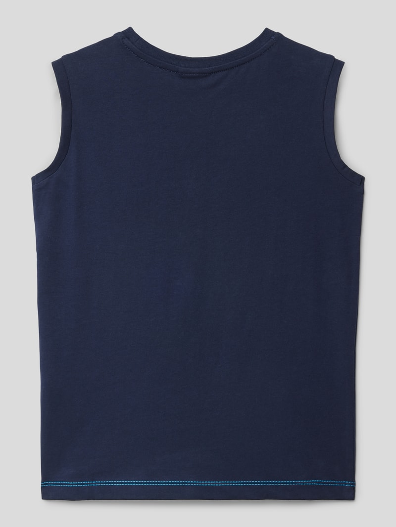 Tanktop mit Motiv-Print in marineblau
