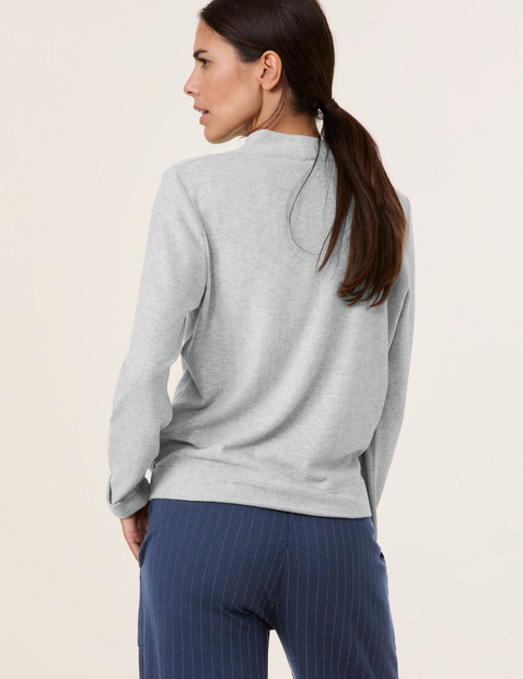 Langarmshirt mit Kelchkragen