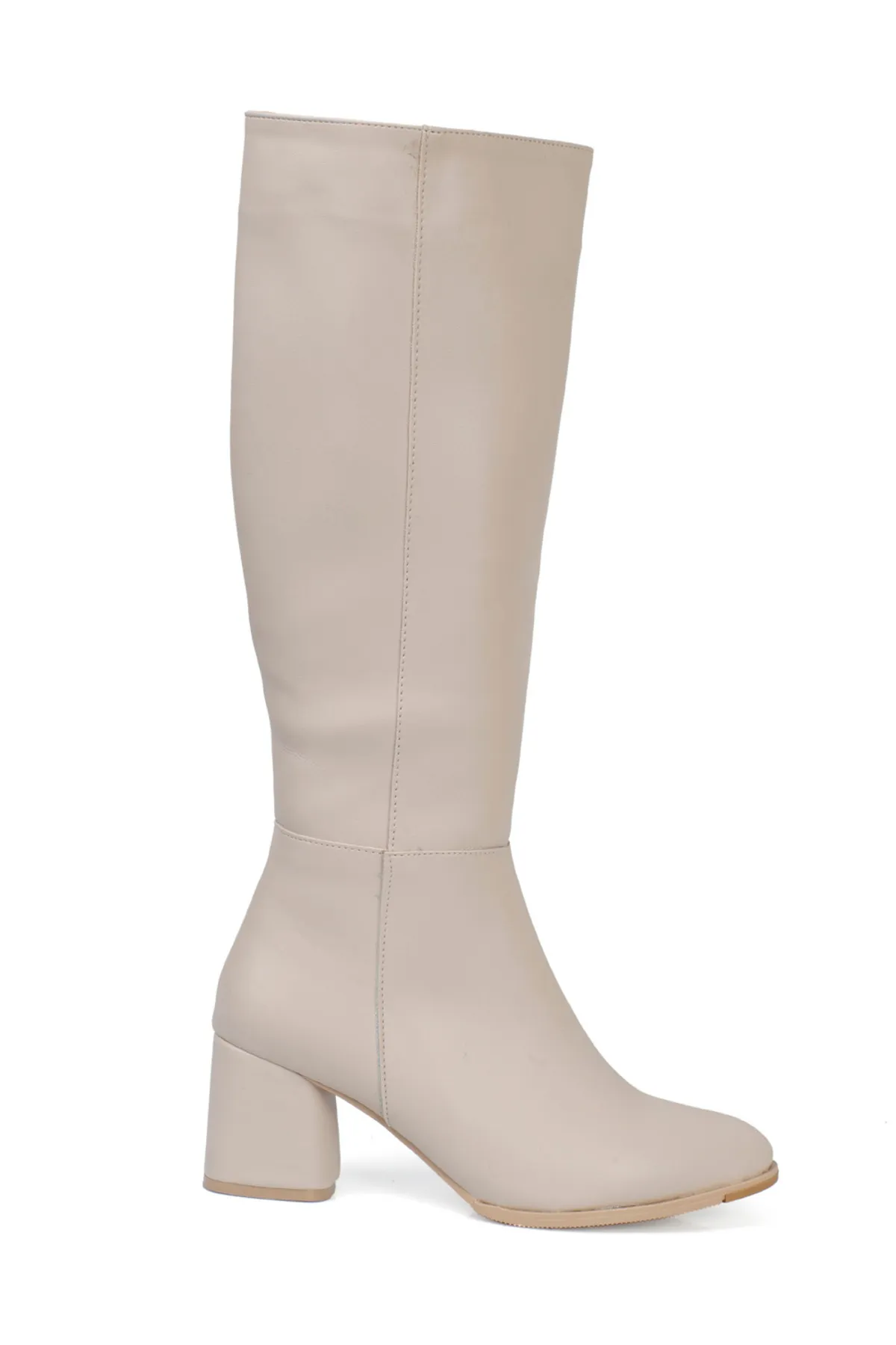 Capone Outfitters  Damenstiefel mit ovaler Spitze und seitlichem Reißverschluss und Absatz
