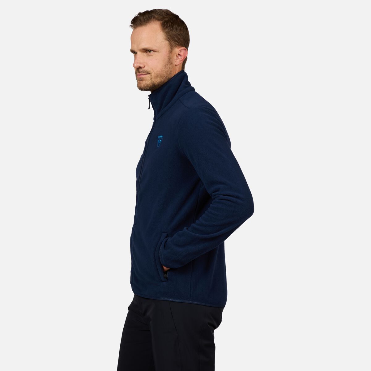 Herrenfleecejacke mit durchgehendem Reißverschluss Strawpile