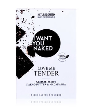 I WANT YOU NAKED LOVE ME TENDER Kakaobutter & Macadamiaöl Gesichtsseife 100 g