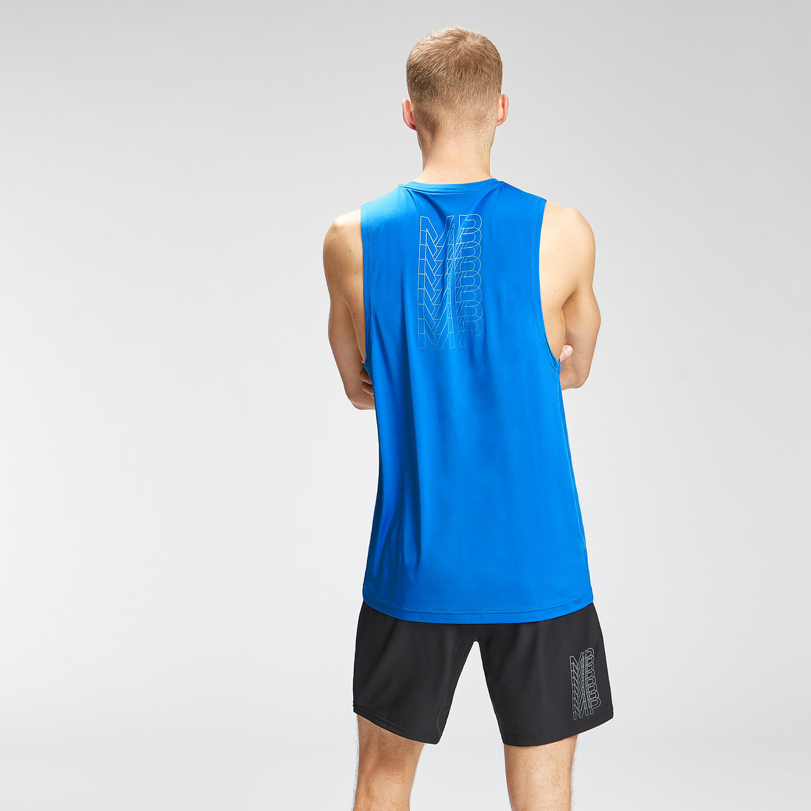 MP Men's Repeat Graphic Training Tank Top - True Blue
