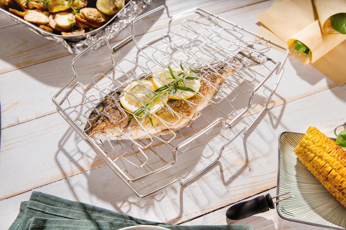 Hecht Fisch und Gemüsehalter Pescado