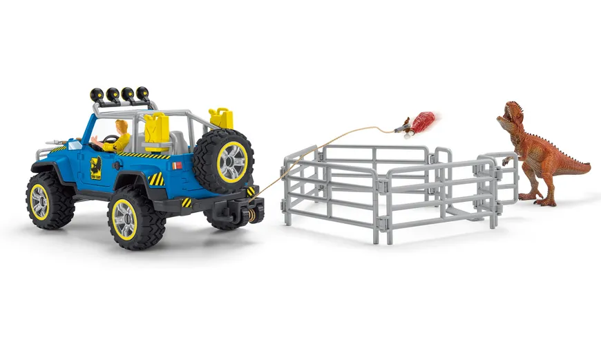 Schleich 41464 - Dinosaurier - Geländewagen mit Dino-Außenposten