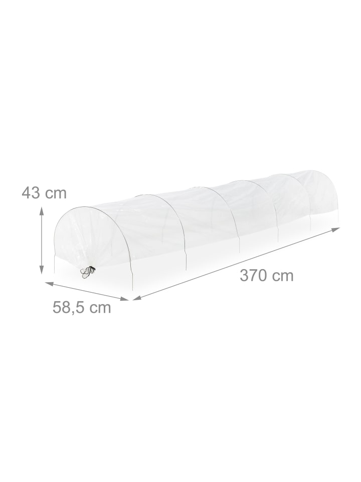 relaxdays Pflanztunnel in Transparent/ Silber günstig kaufen onesize