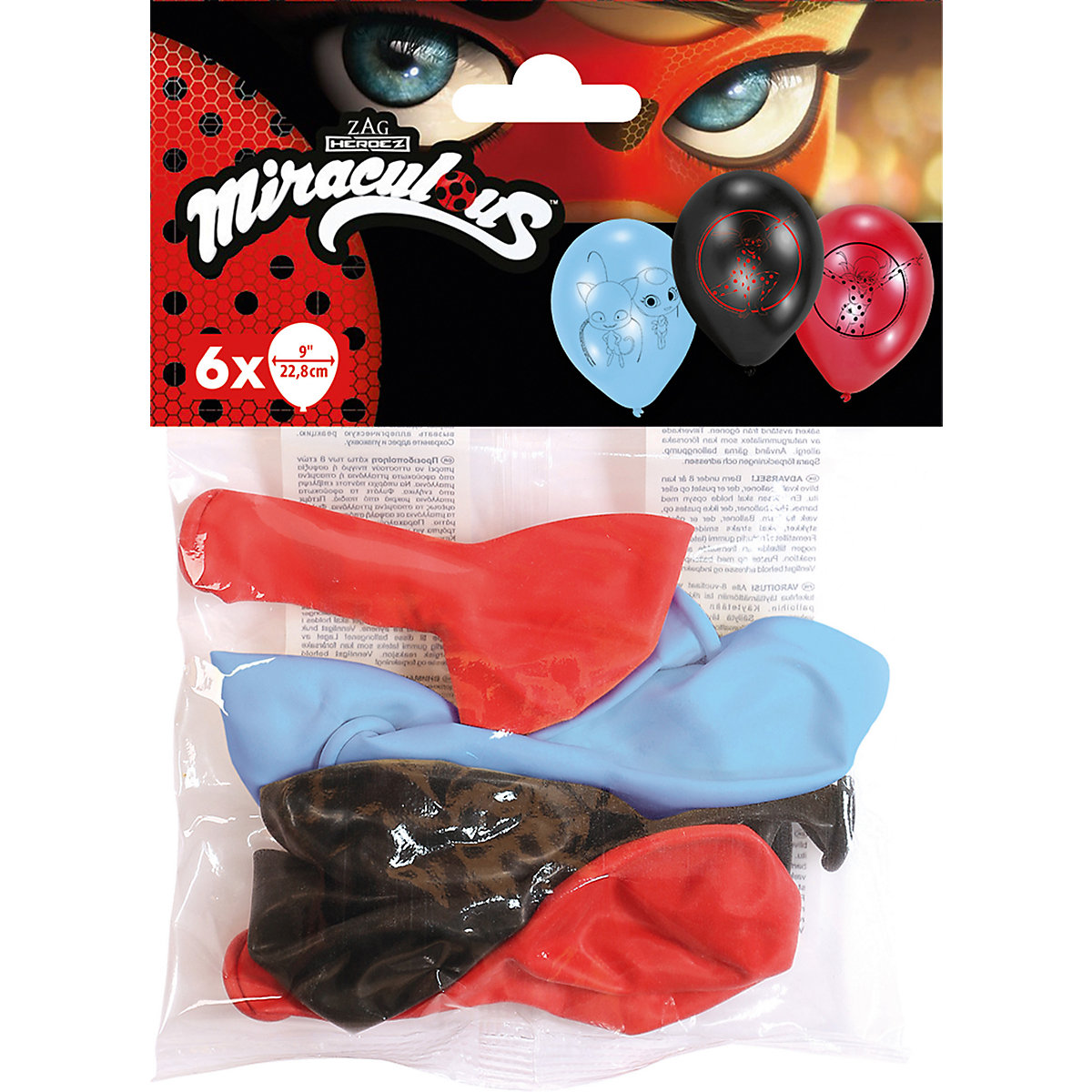Luftballons Miraculous, 6 Stück