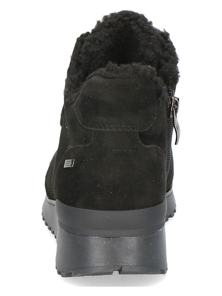 Caprice Leder-Ankle-Boots in Schwarz günstig kaufen