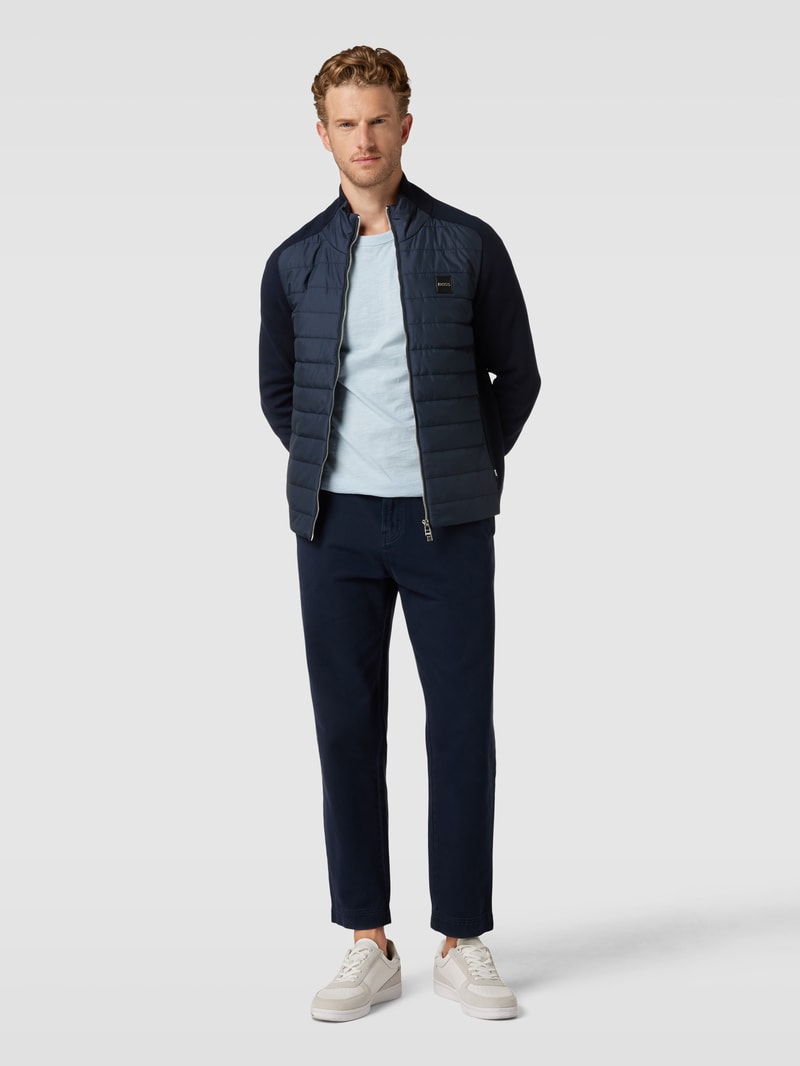 Strickjacke mit Zweiwege-Reißverschluss Modell 'Medesimo' in marineblau