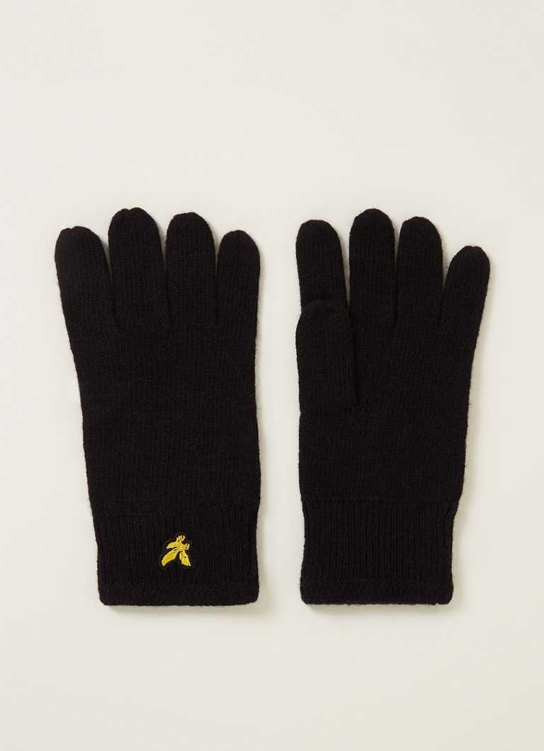 Rękawiczki Lyle & Scott z cienkiej dzianiny, mieszanka wełny