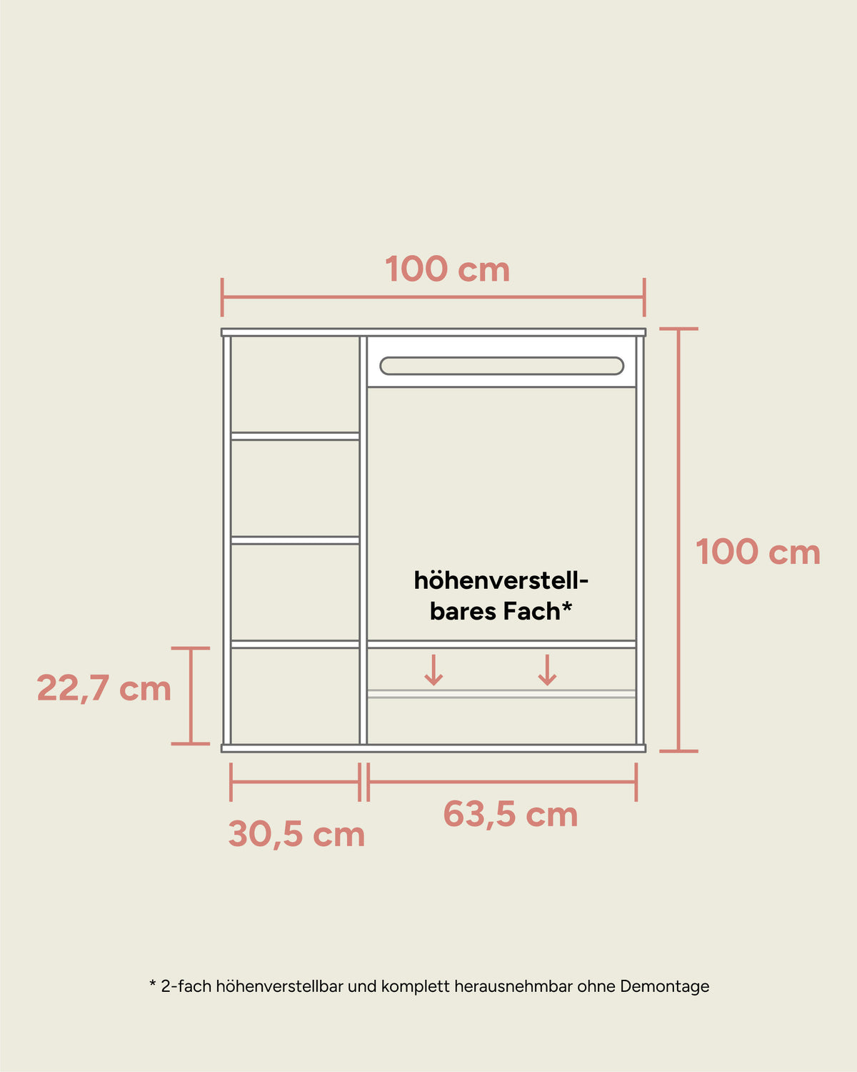 Montessori Kleiderschrank Kiefer