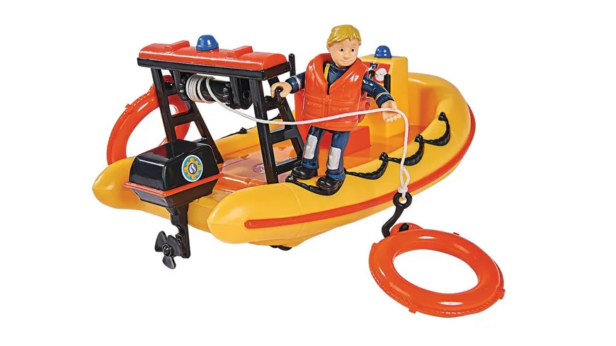Simba 109252571 - Feuerwehrmann Sam - Neptun Boot mit Figur
