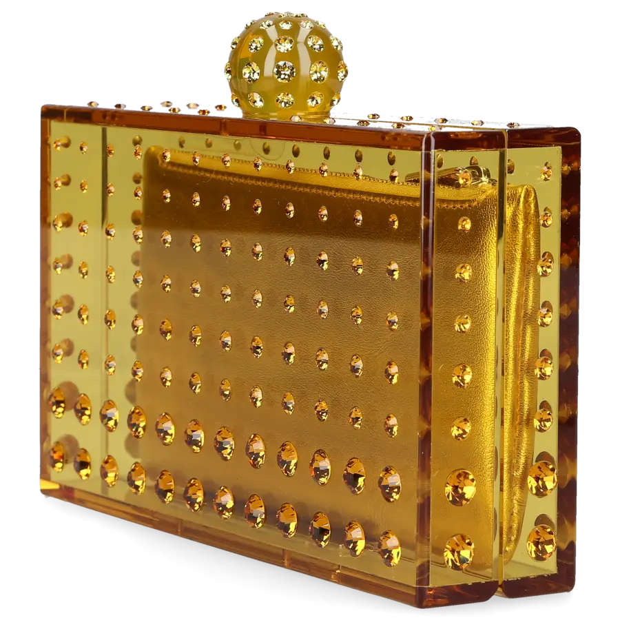 Aquazzura - Clutch TEQUILA Harz - gelb