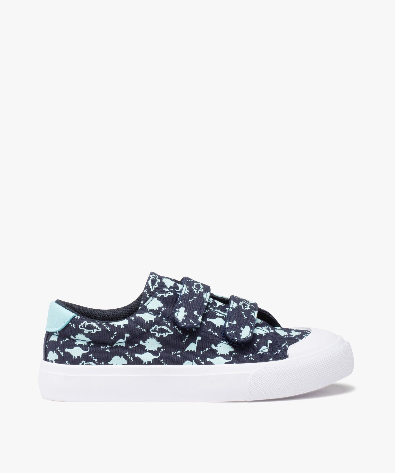Baskets Garçon en toile imprimée dinosaures marine | GEMO