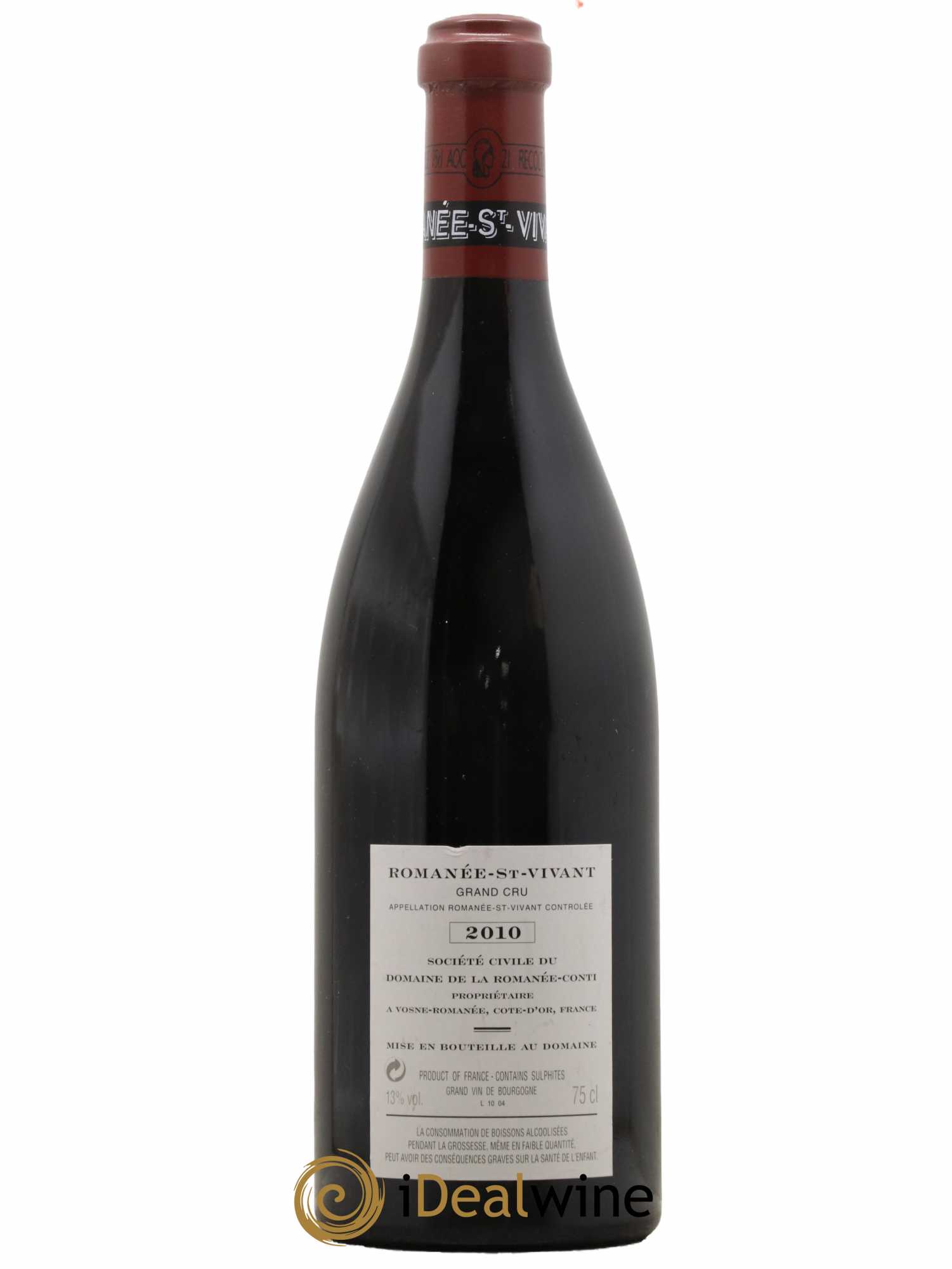 Romanée-Saint-Vivant Grand Cru Domaine de la Romanée-Conti  2010 - Lot de 1 Bouteille