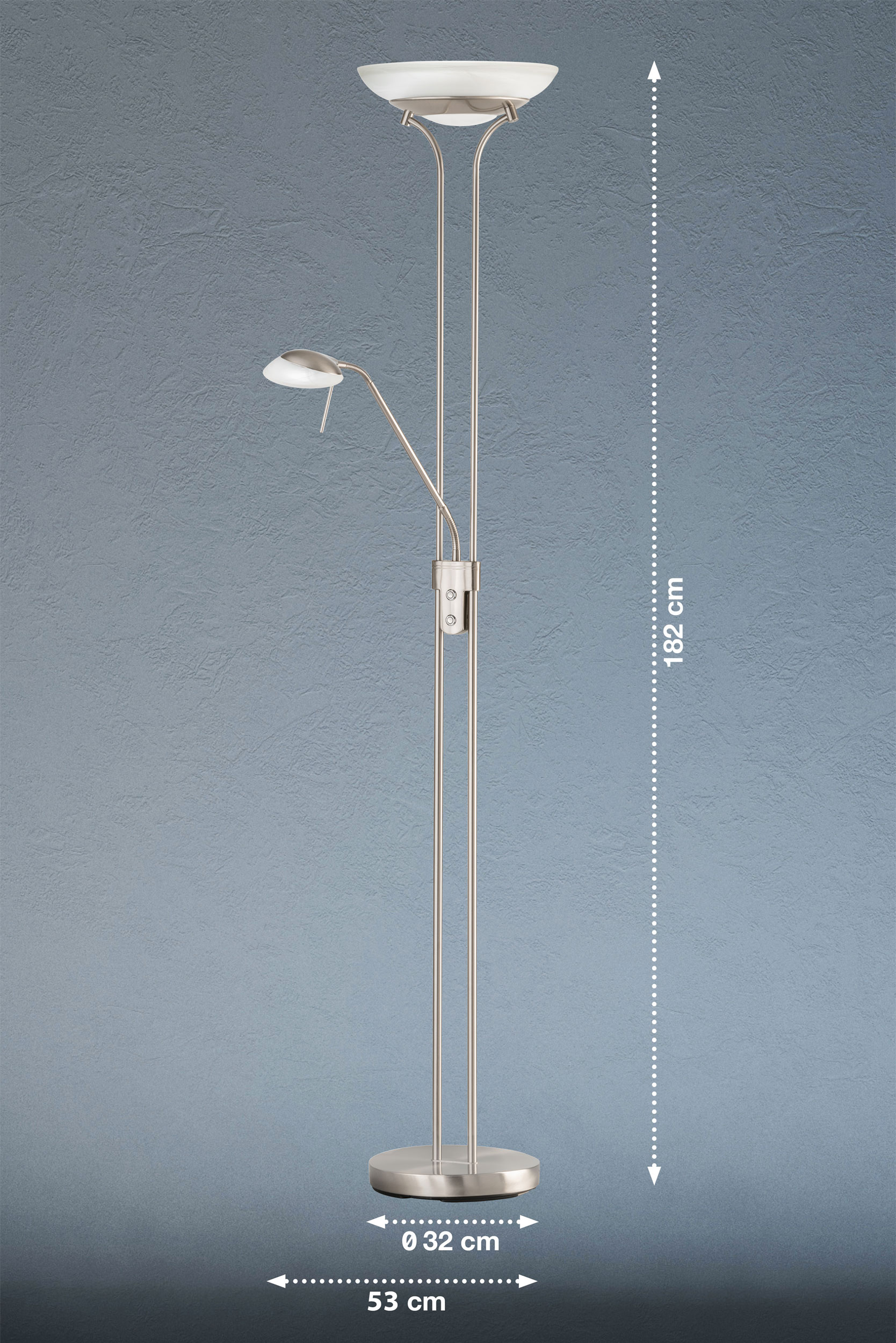 Fischer & HonselLED-Stehleuchte 2flg