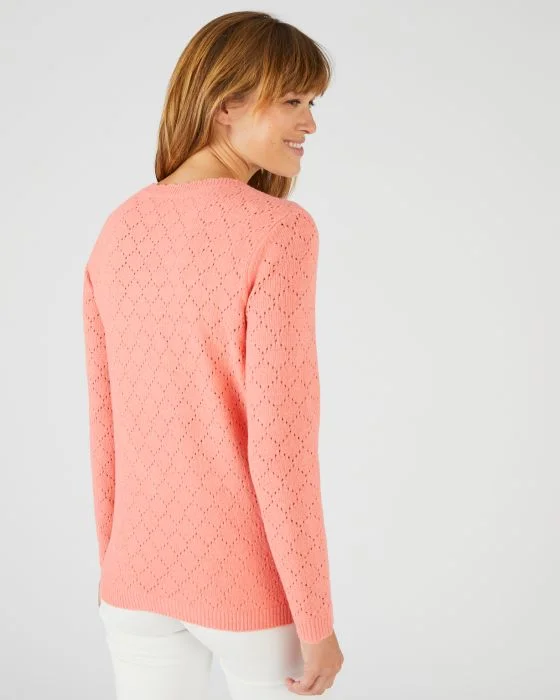 Pull maille ajourée