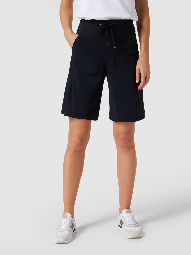 Bermudas mit Ziernähten in marineblau