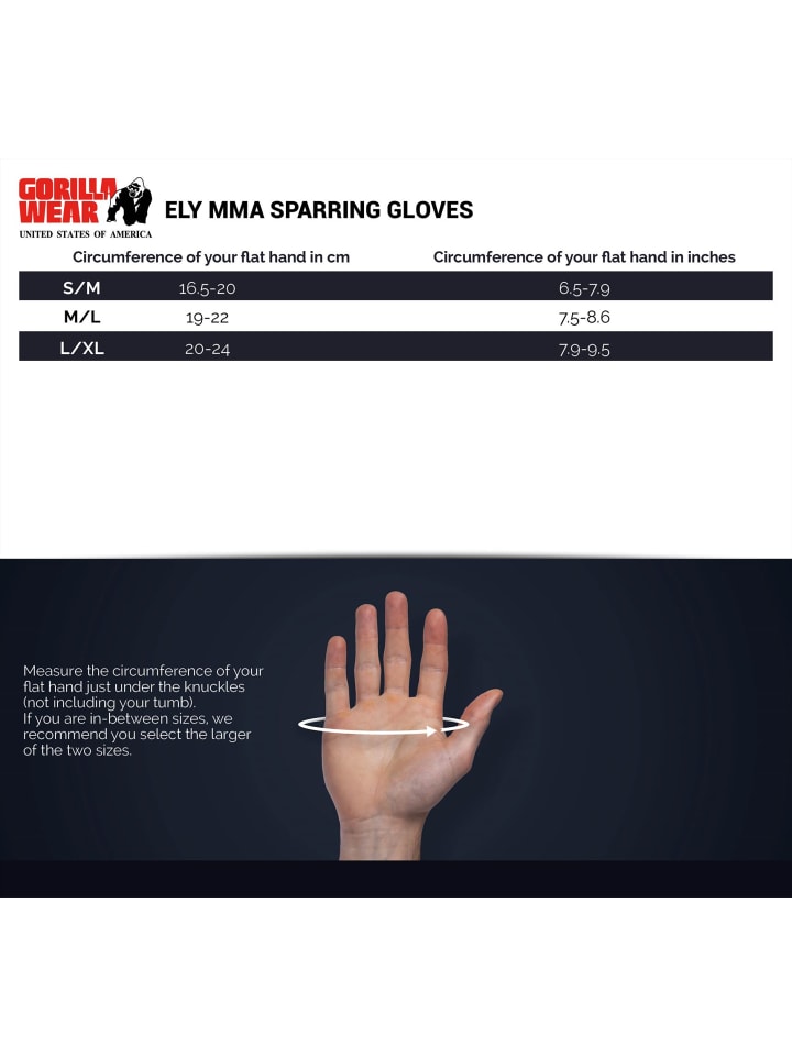 Gorilla Wear MMA Sparring Gloves - Ely - Schwarz günstig kaufen