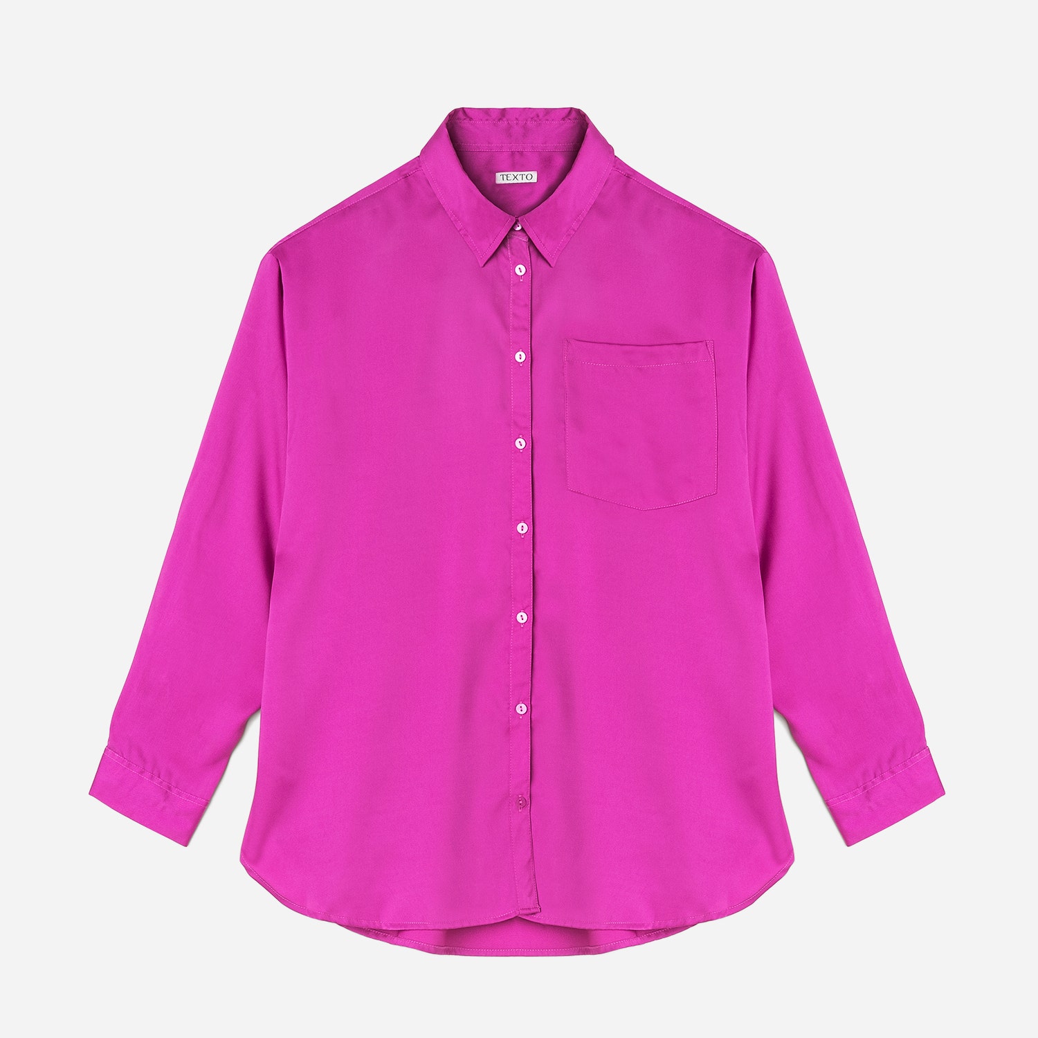 Chemise TEXTO fuchsia satiné