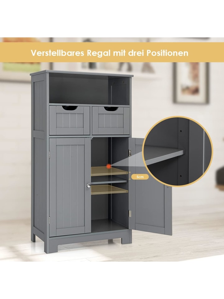 COSTWAY Badezimmerschrank in Grau günstig kaufen onesize