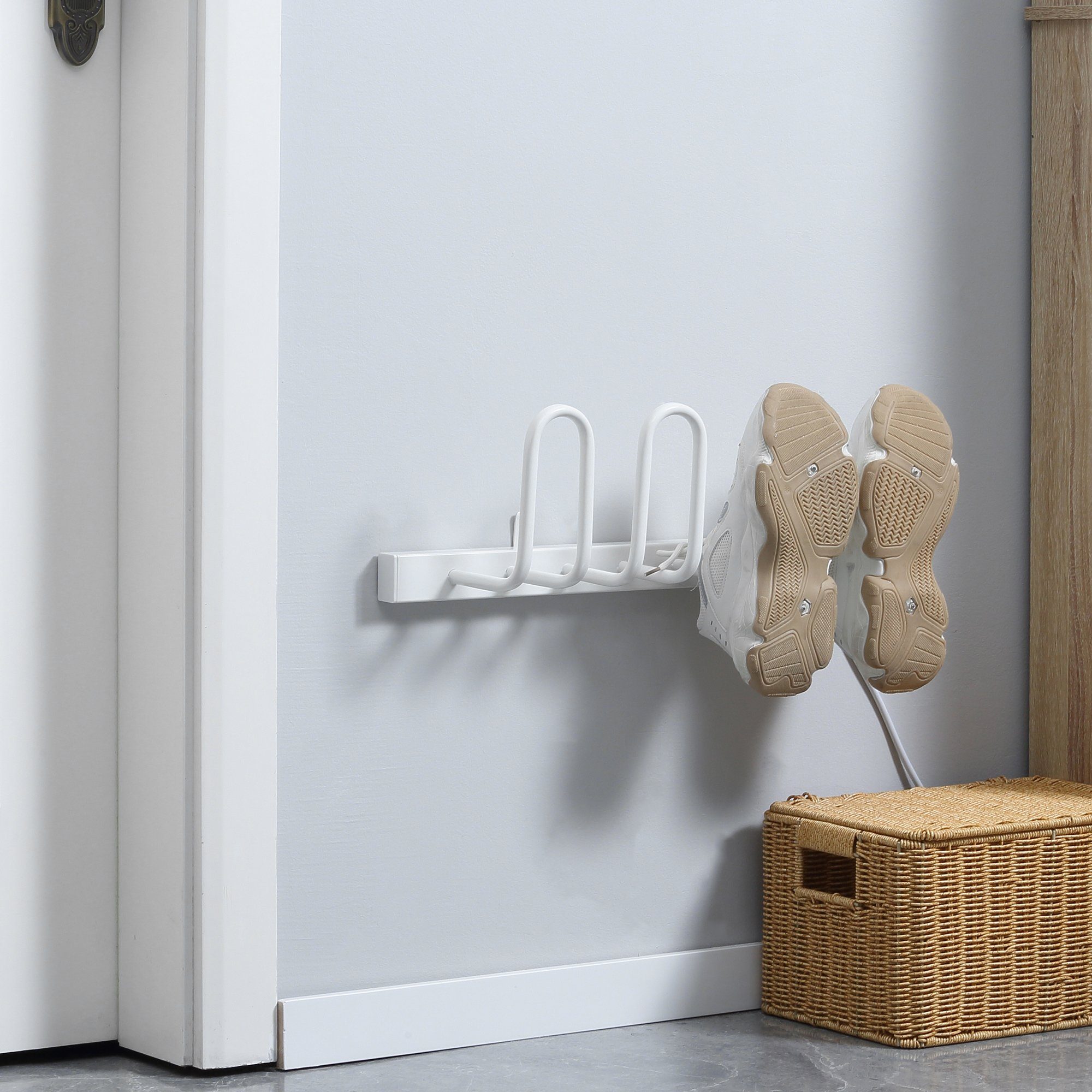 HOMCOM Schuhtrockner HOMCOM Schuhtrockner, elektrisch, bis 55° C, Stahl, weiß
