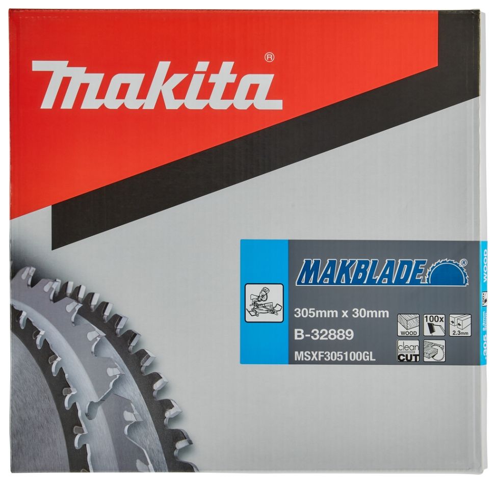 Makita Tillbehör B-32889 HM Sågblad Trä 305 x 30 x 100T