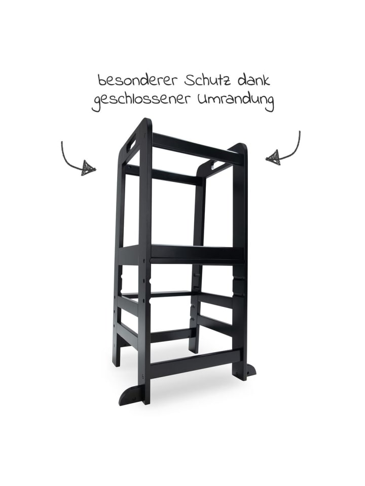 Hauck Lernturm / Kinderstuhl für Küche - Learn N Explore in schwarz günstig kaufen onesize