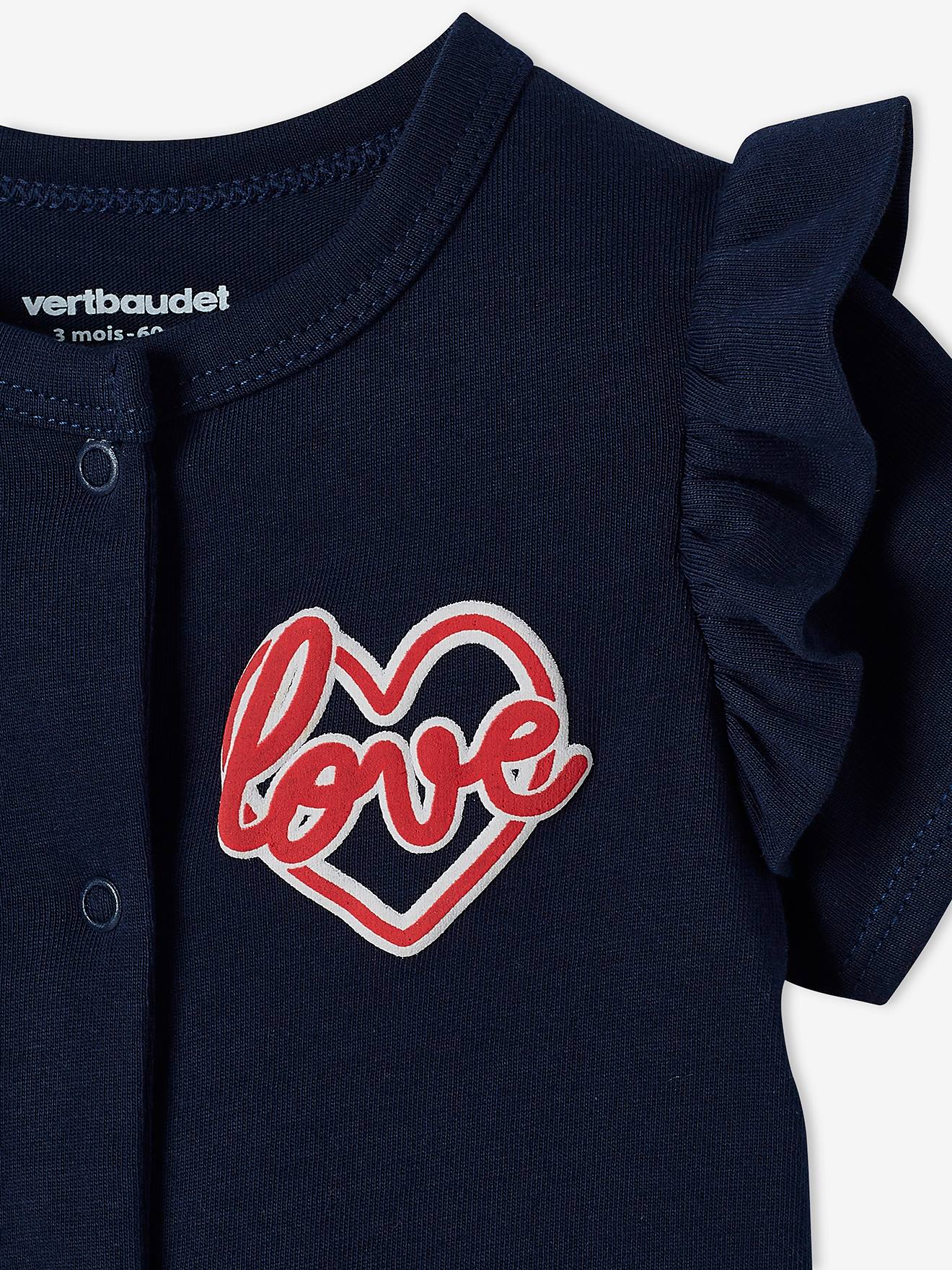 Lot de 2 pyjamas combishort bébé fille lot encre