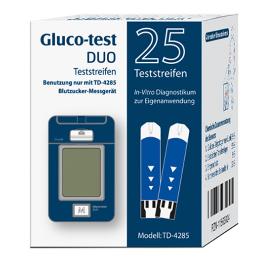 GLUCO TEST DUO Teststreifen  25 St  Teststreifen