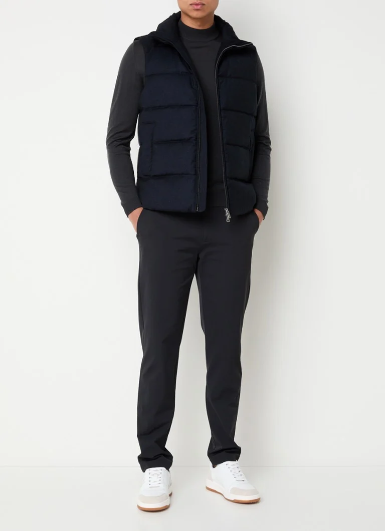 Boggi Milano Quilted bodywarmer in wool blend with down filling