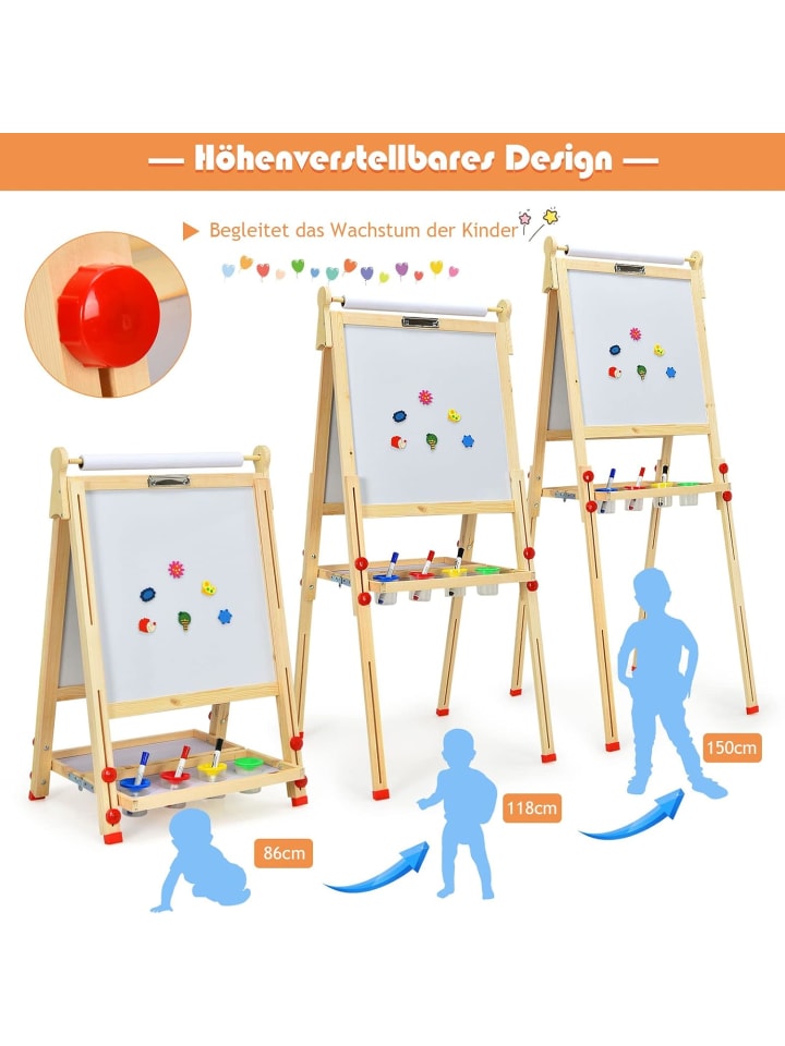 COSTWAY 3 in 1 Staffelei höhenverstellbar in Bunt günstig kaufen onesize