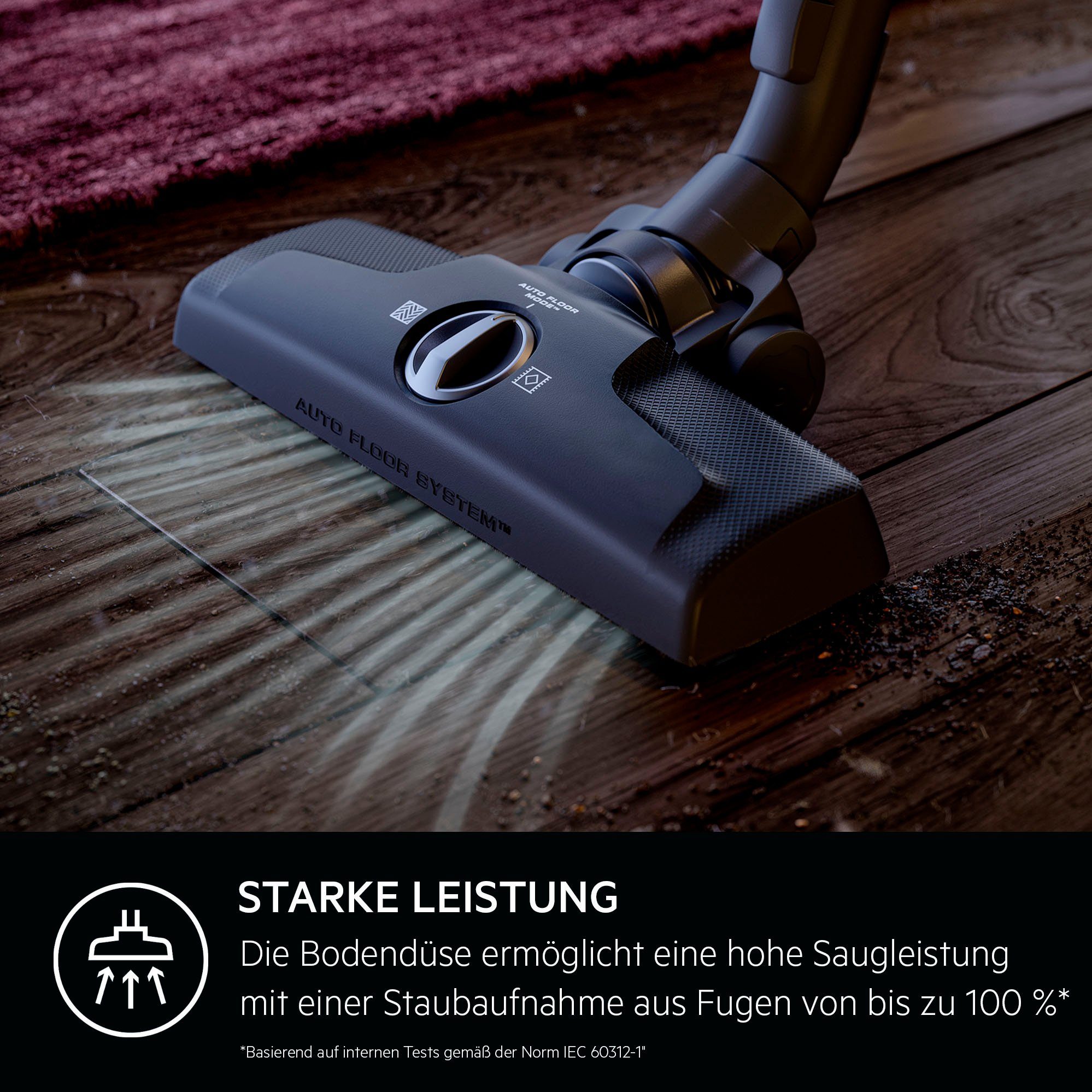 AEG Bodenstaubsauger CLEAN 6000 ÖKO (AB61C2ÖKO), 850 W, mit Beutel, hohe Saugleistung, inkl. Zusatzdüsen, 65 % Recyclingkunststoff