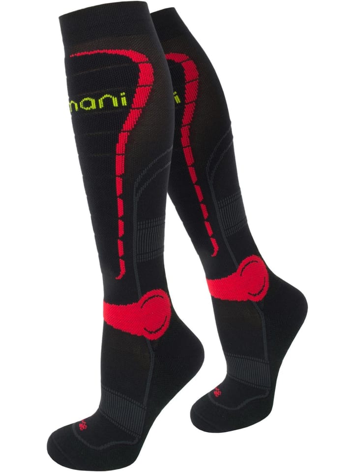 normani Sport-Kompressionskniestrümpfe Style in Schwarz/Rot günstig kaufen
