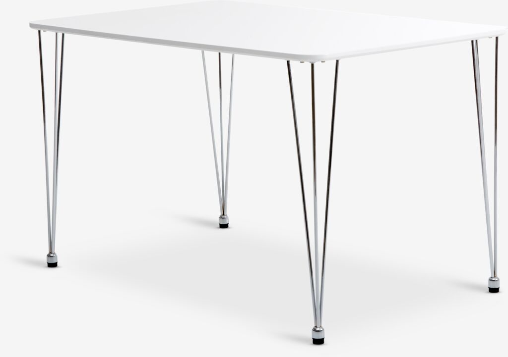 BANNERUP Esstisch 76x120 weiß/chrom