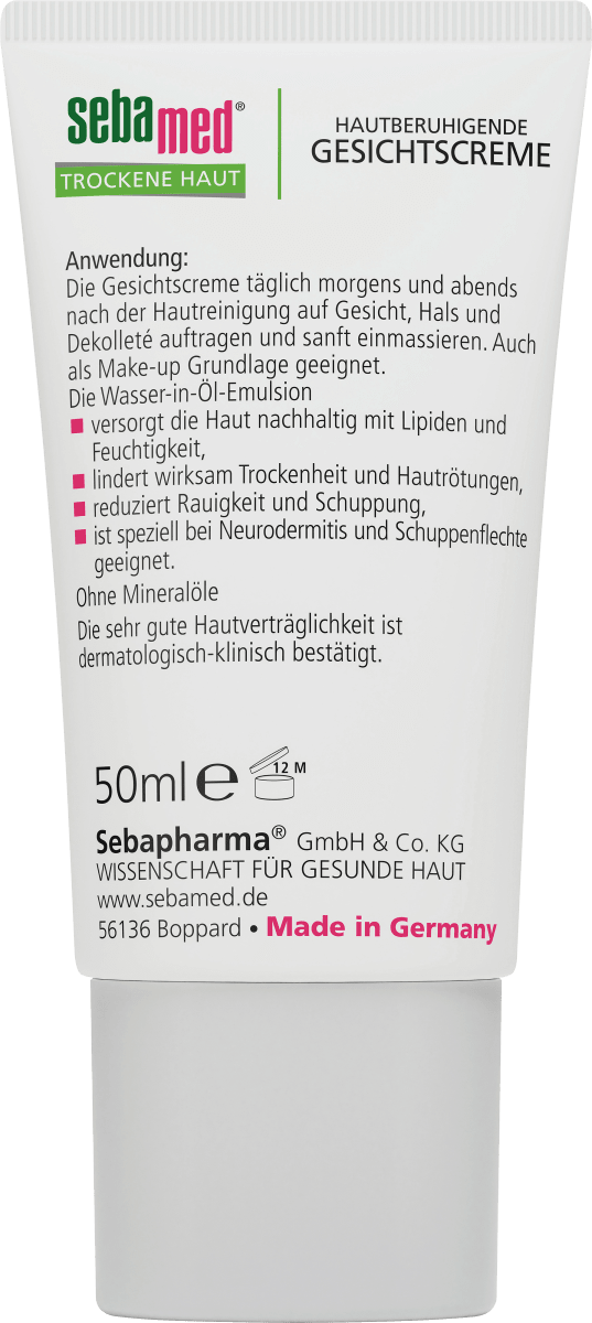 Gesichtscreme trockene Haut, 50 ml