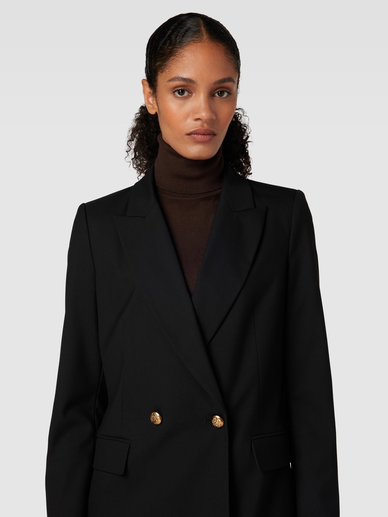 Blazer mit Reverskragen in schwarz
