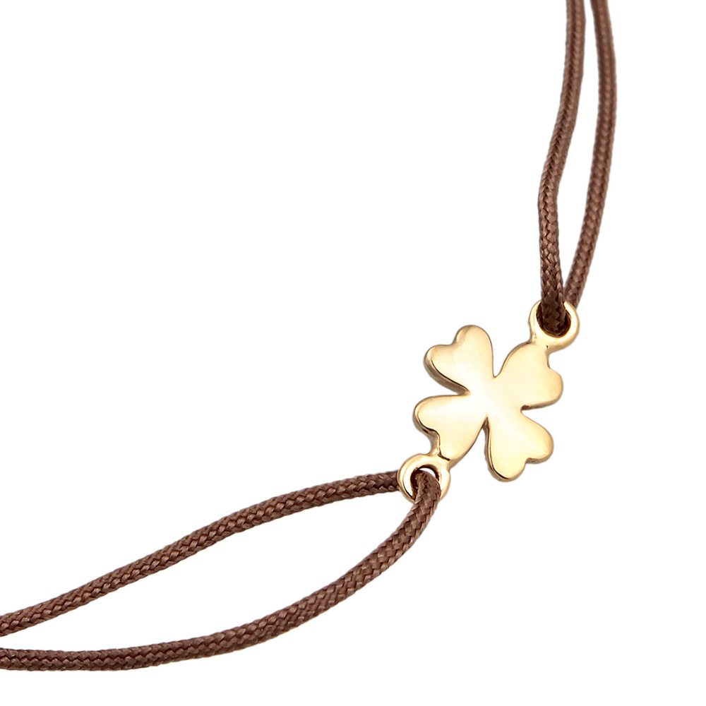 Elli Elli Bracelet Femmes trèfle pendentif chance avec le nylon en argent sterling 925 Bracelet