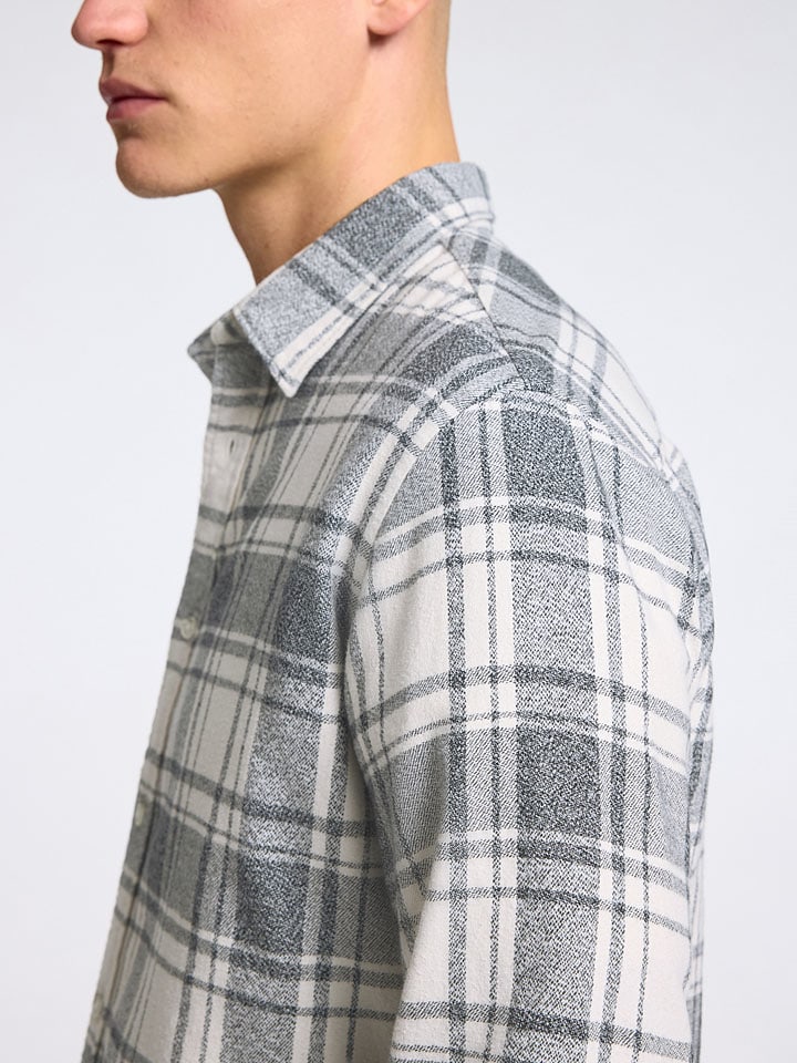 SELECTED HOMME Hemd in Grau/ Weiß günstig kaufen