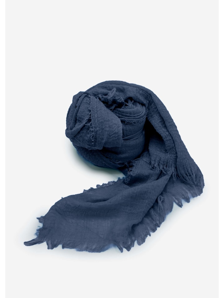 SASSYCLASSY Musselin Schals in Dunkelblau günstig kaufen onesize