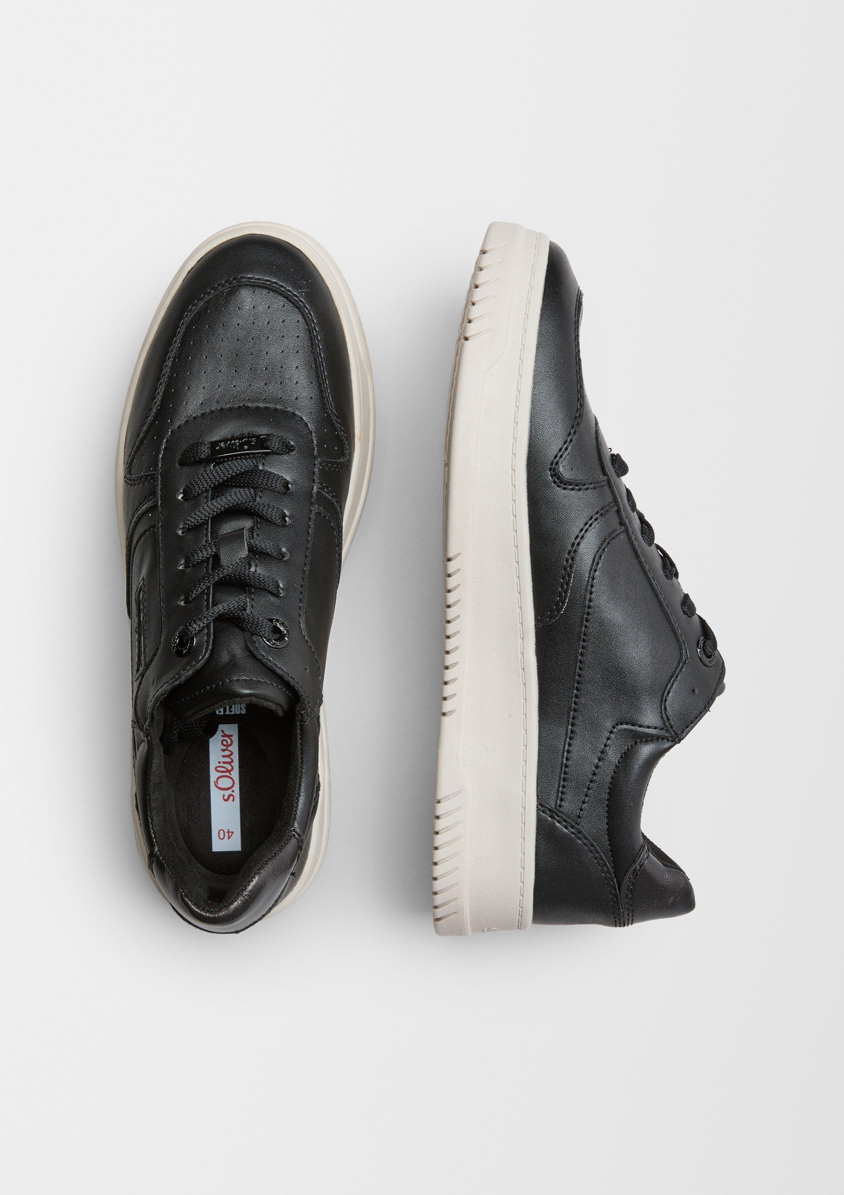 Kunstleder-Sneaker mit Plateau  6006416-001